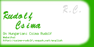 rudolf csima business card